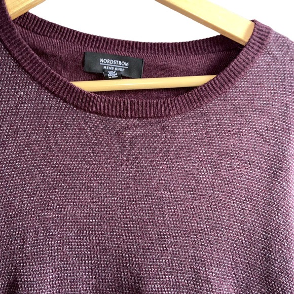 Nordstrom Sweater Mens XL Men's Wool Blend Birdseye Crewneck NWOT * - Picture 5 of 6